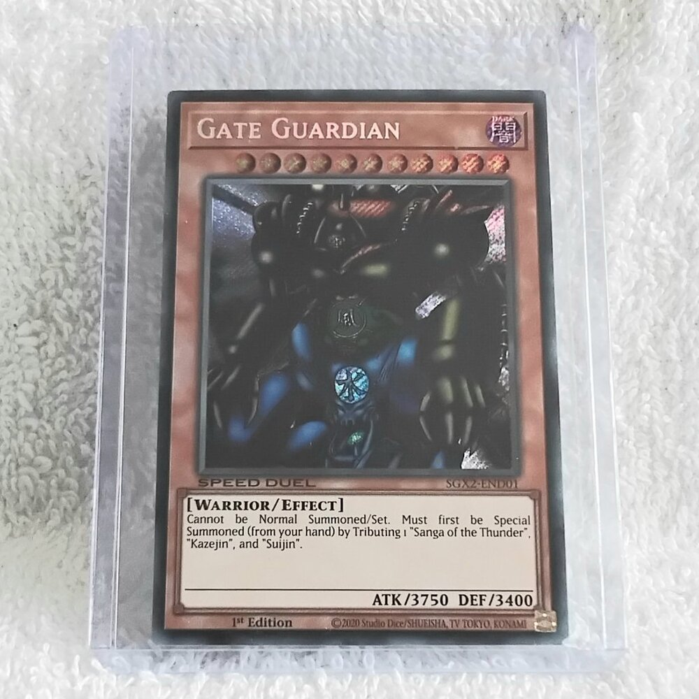 3/$45 Mint 2020 Yu-Gi-Oh! Gate Guardian SGX2-END01 SECR Holo 1st Ed Card!!